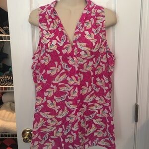 Banana republic pink bird top- small